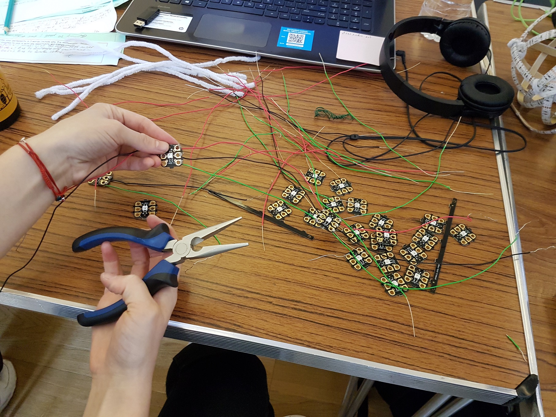 Photograph of a learner building their Arts Award project.