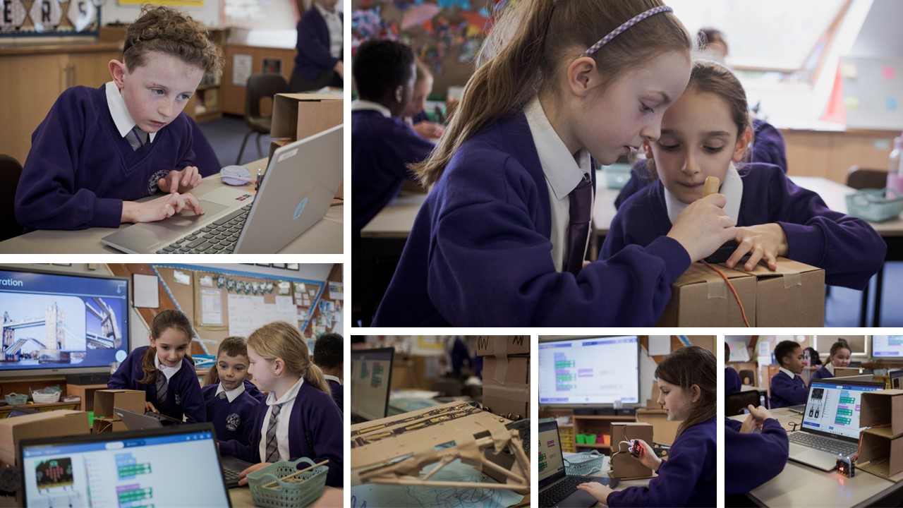 Year 4 making micro:bit controlled bridges